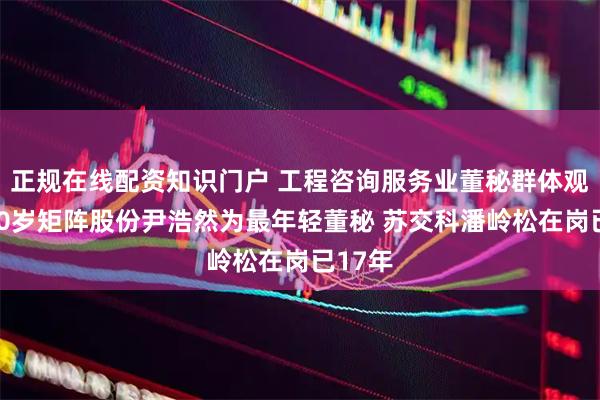 正规在线配资知识门户 工程咨询服务业董秘群体观察：30岁矩阵股份尹浩然为最年轻董秘 苏交科潘岭松在岗已17年